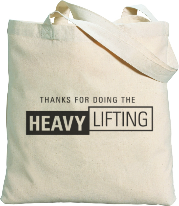 Cotton tote bag with volunteer appreciation logo