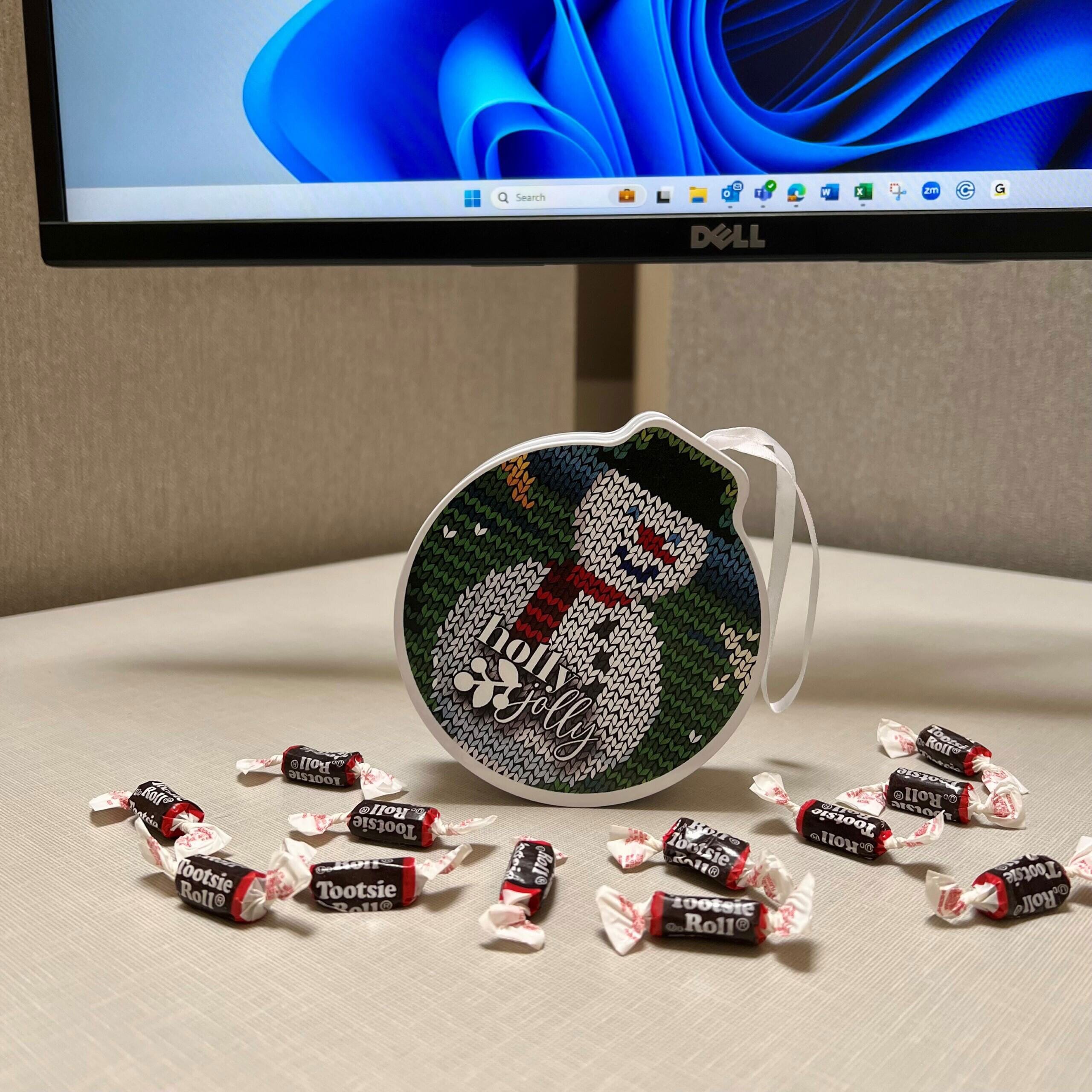 Full Color Ornament Tin with Candy