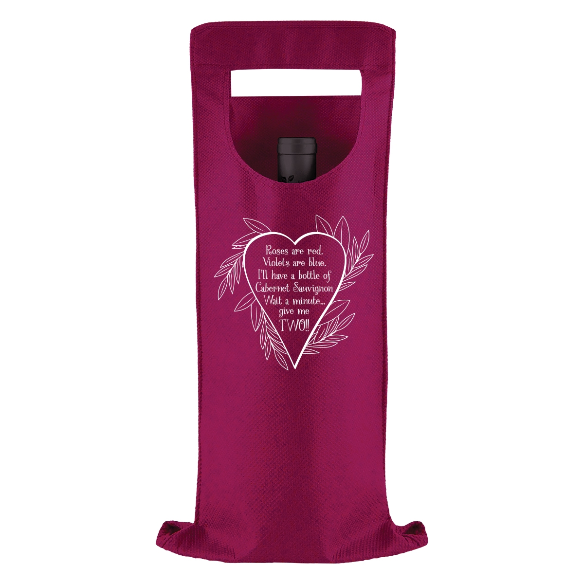 Wine tote bag with funny quote