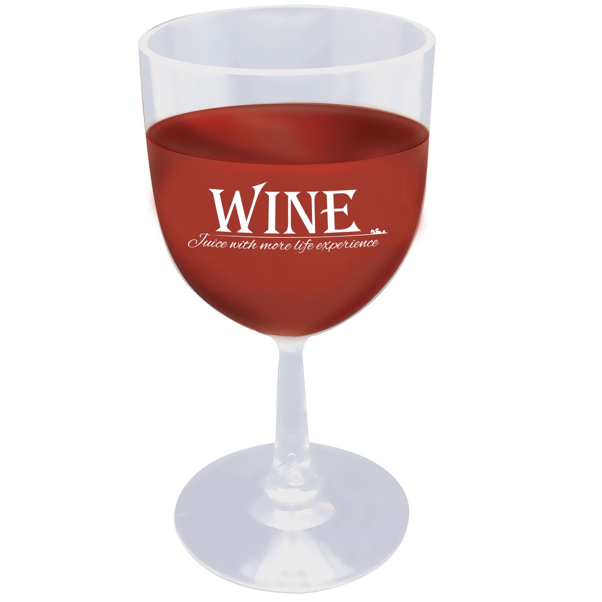 Plastic wine cup with funny saying
