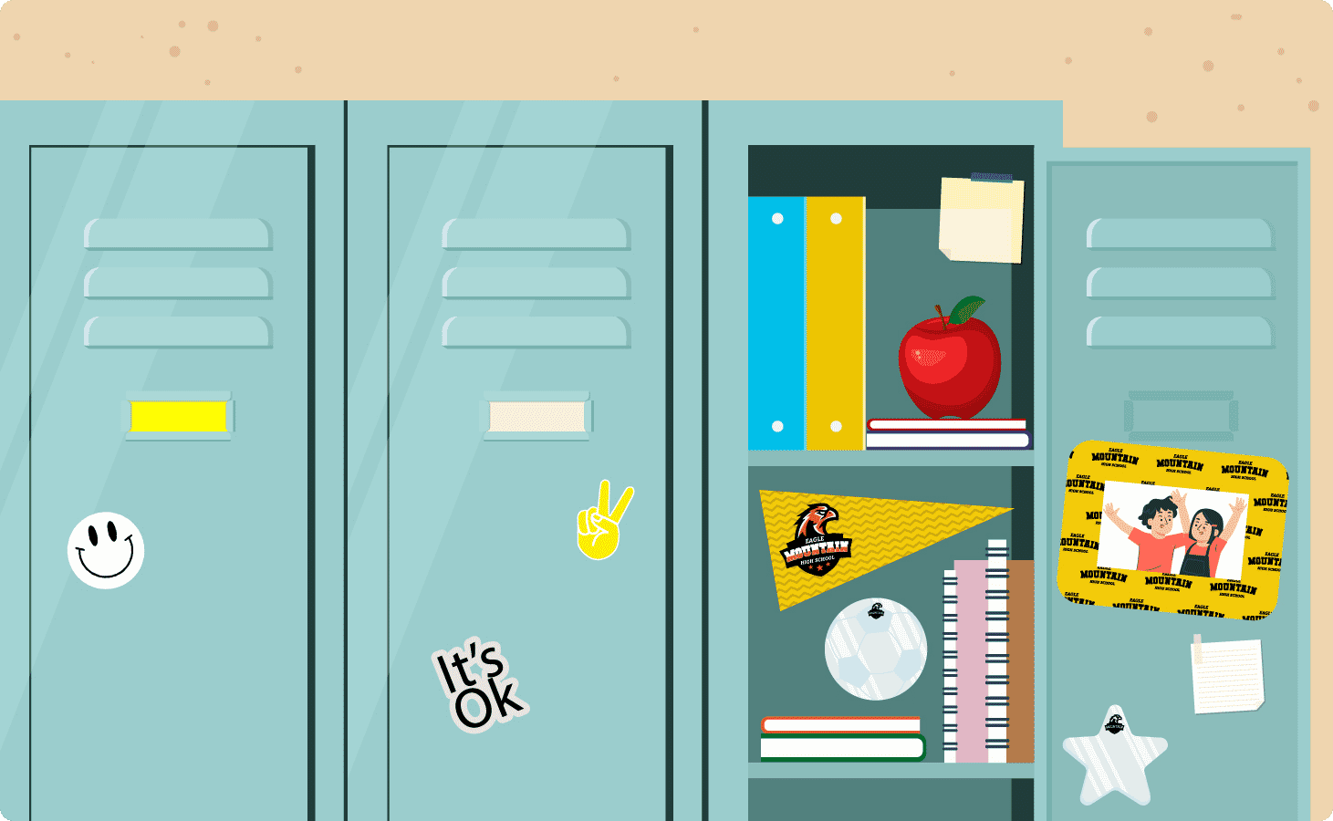 Give Students Locker Decor with Your School Logo