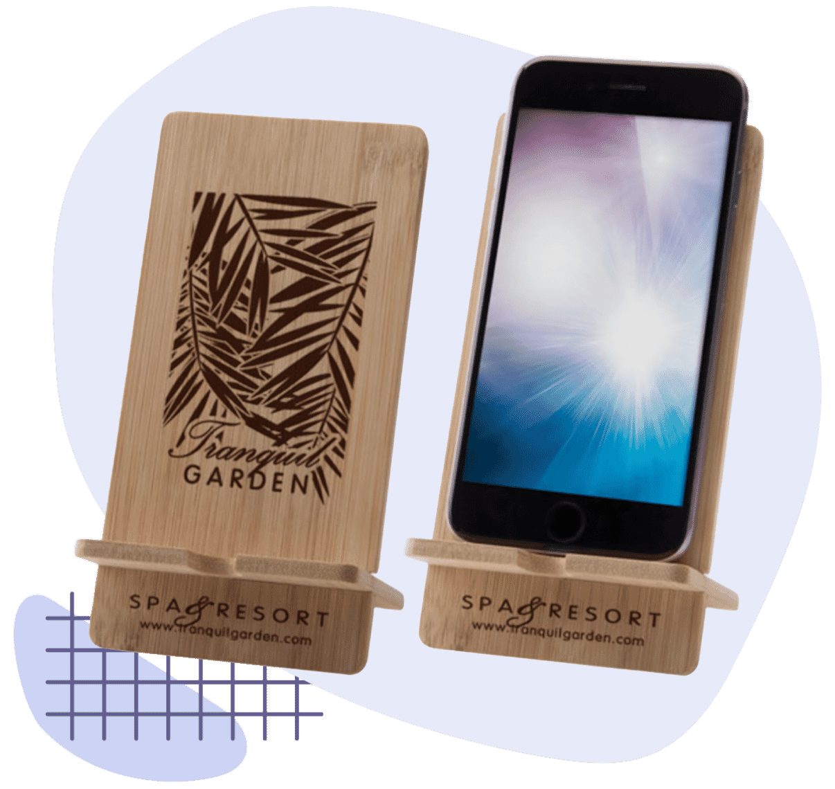 17. Bamboo Wood Cell Phone Stand