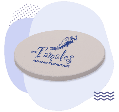 21. Round Absorbent Stone Coaster