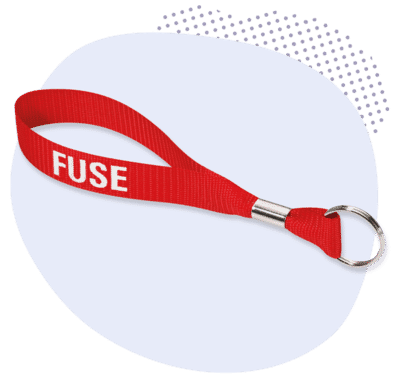 22. Nylon Web Wristlet Keychain Strap
