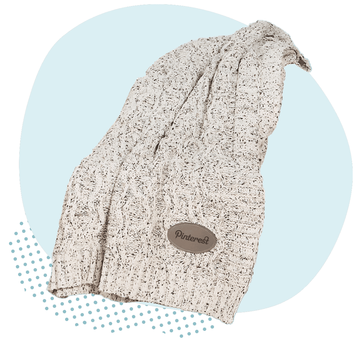 28. Vanilla Cookie Heather Cable Knit Chenille Blanket
