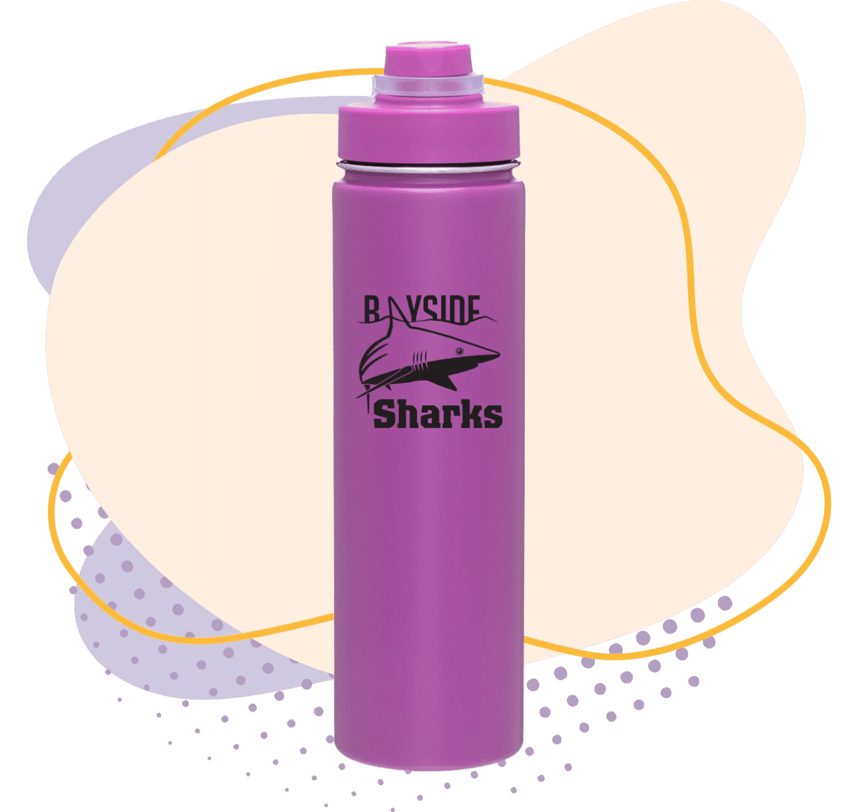 63. 24 oz h2go Conquer Thermal Water Bottle