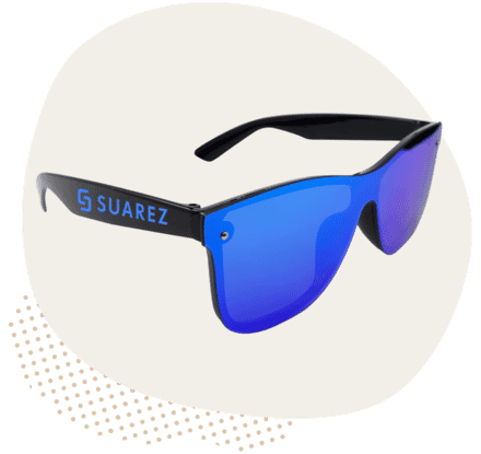 9. Reflective Rimless Sunglasses