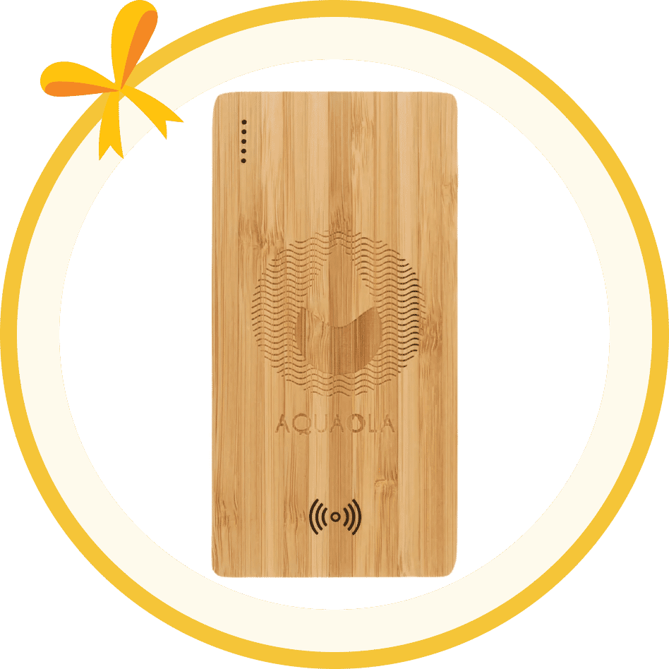5000 mAh Plank Bamboo Wireless Power Bank
