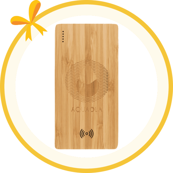 5000 mAh Plank Bamboo Wireless Power Bank