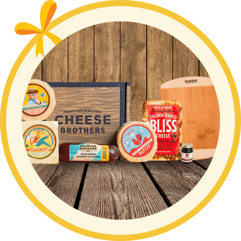 Cheese Bros. Try It, Love It Food Gift Box with Customized Cutting Board