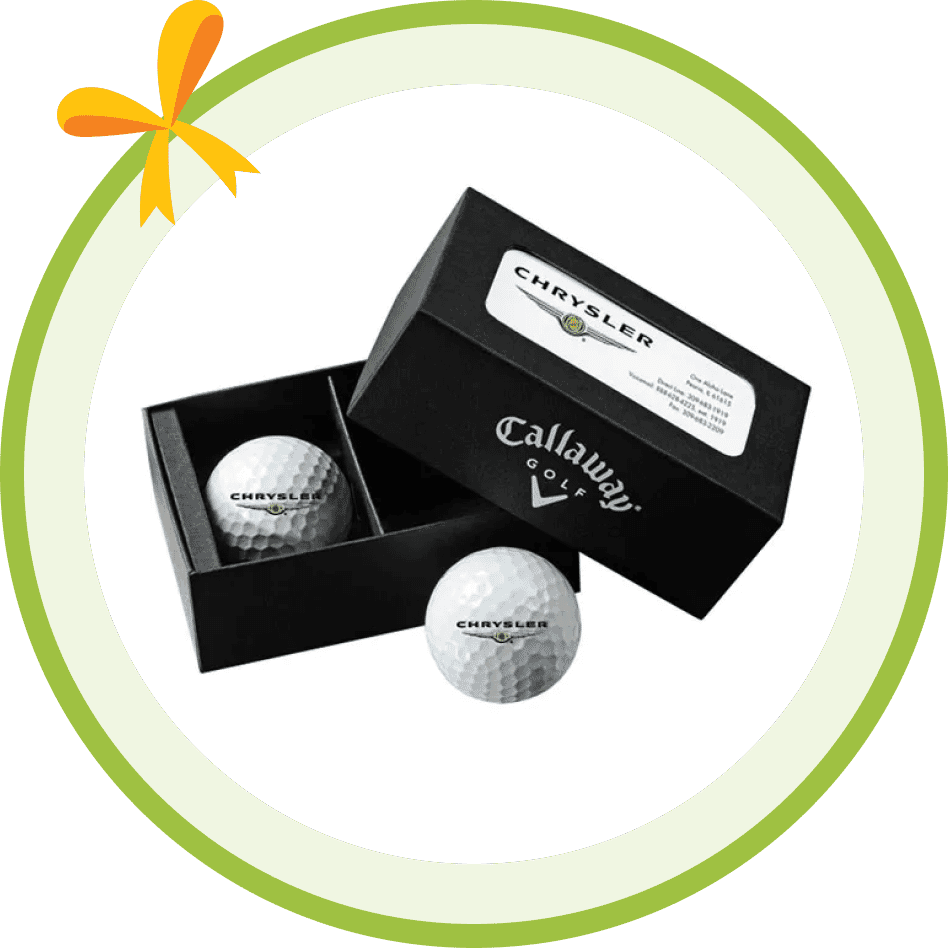Callaway® 2-Ball Business Card Box w/Warbird
