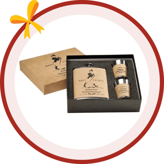 Leatheretted Flask Set