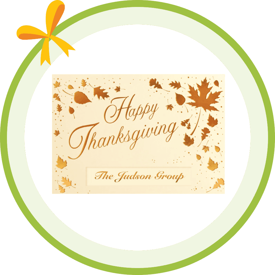 Scattered Thanksgiving Leaves Greeting Card