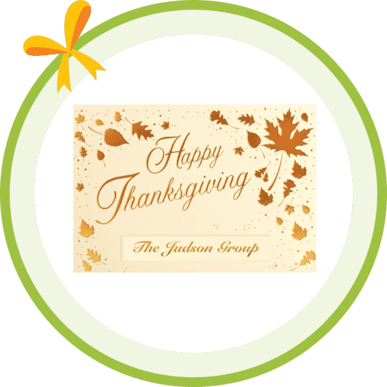 Scattered Thanksgiving Leaves Greeting Card