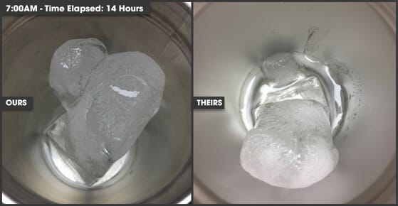 Testing custom tumbler against popular brand