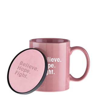 Pink Coaster and Mug Set