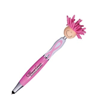 Breast Cancer Ribbon Smiley Face Pen