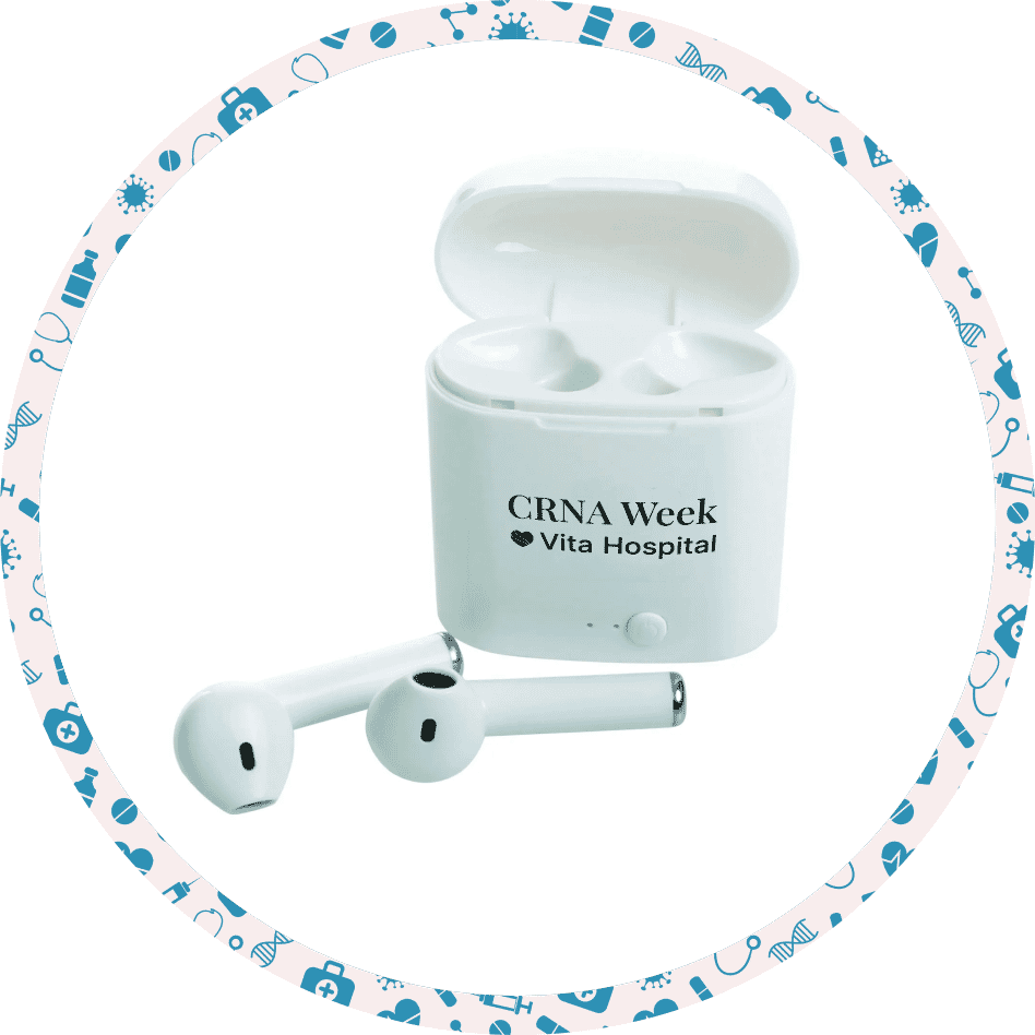 Wireless Earbud Pods with Rechargeable Case