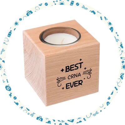 Beechwood Cube Candle Holder