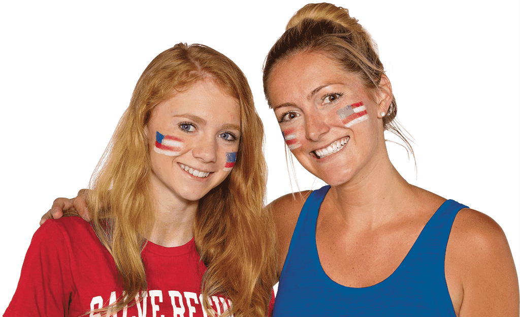 patriotic flag facepaint