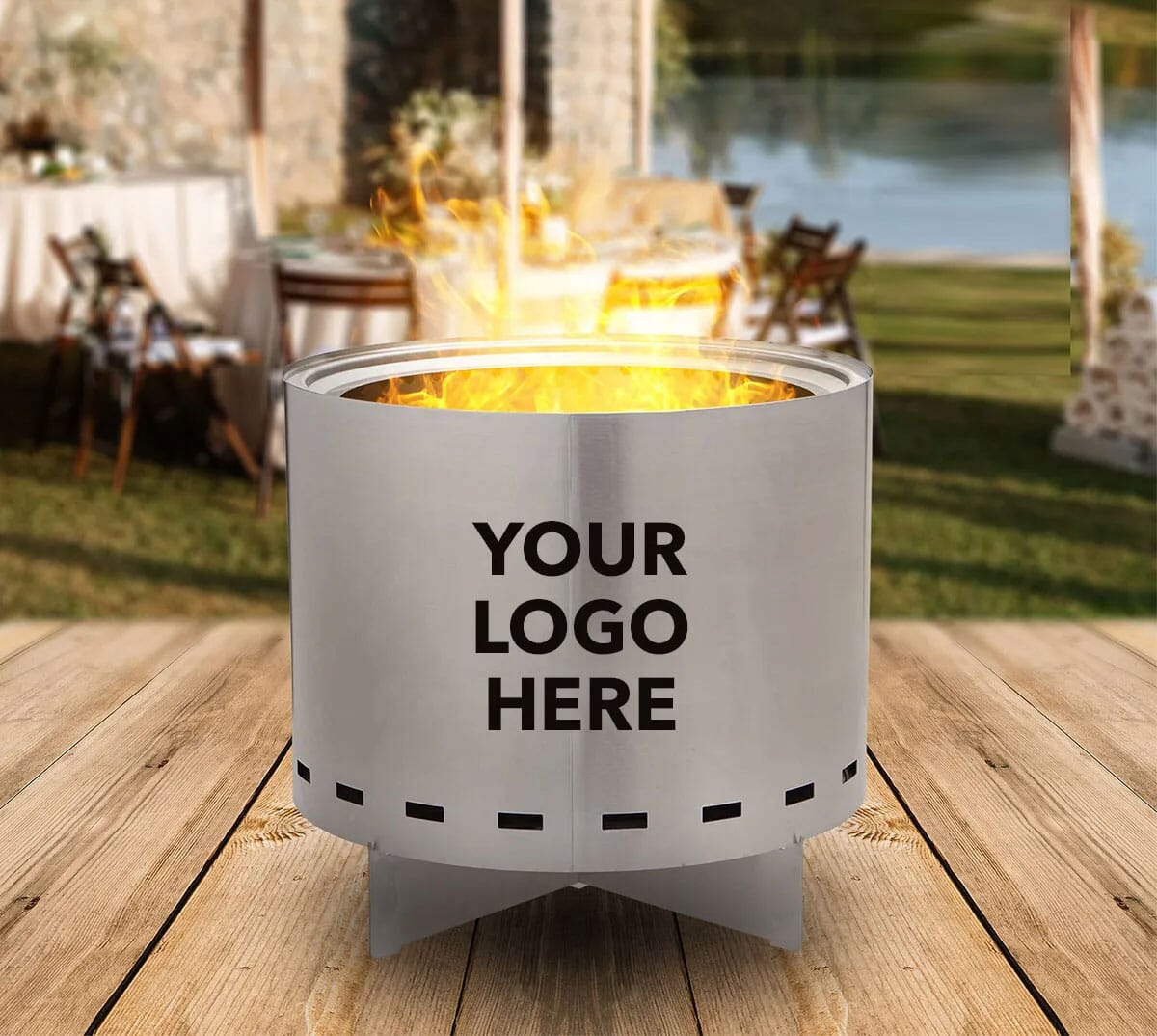 Stainless steel firepit