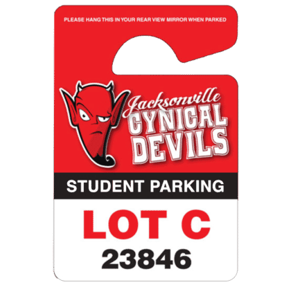 Plastic Hang Tag/Parking Permit