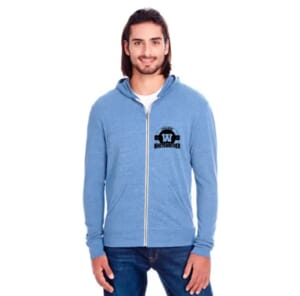 Threadfast Full Zip Heathered Hoodie - Unisex