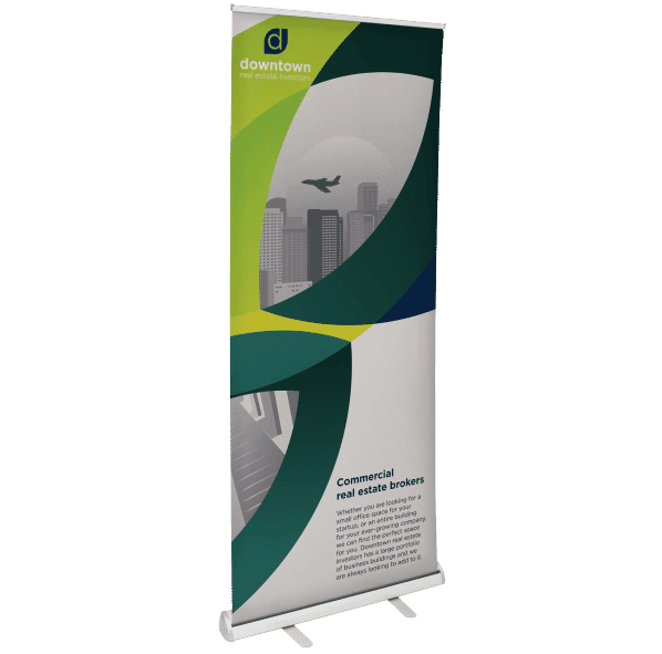 33.5 in value retractable banner