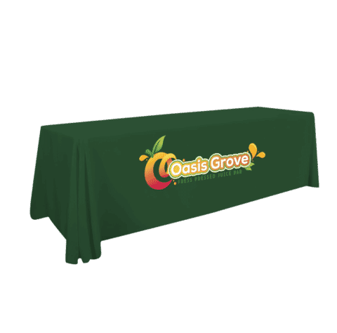 8ft Standard Table Throw - Full Color Front Panel