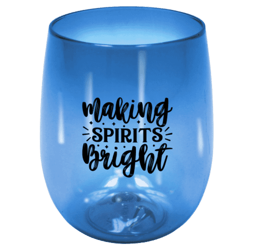 12 oz Plastic Vinello Stemless Wine Glass