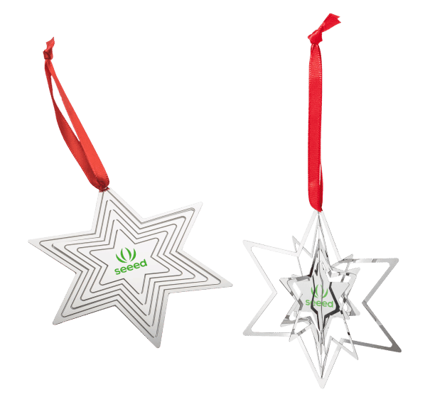 Glistening 3D Star Pop Out Ornament