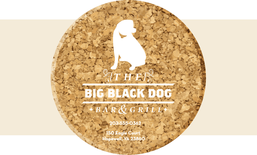 Branded coaster business cards