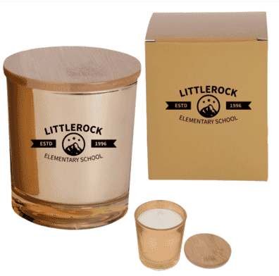 Bamboo Soy Candle With Matching Custom Box