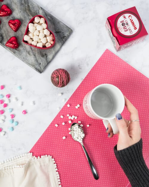 valentine hot cocoa bomb gift set