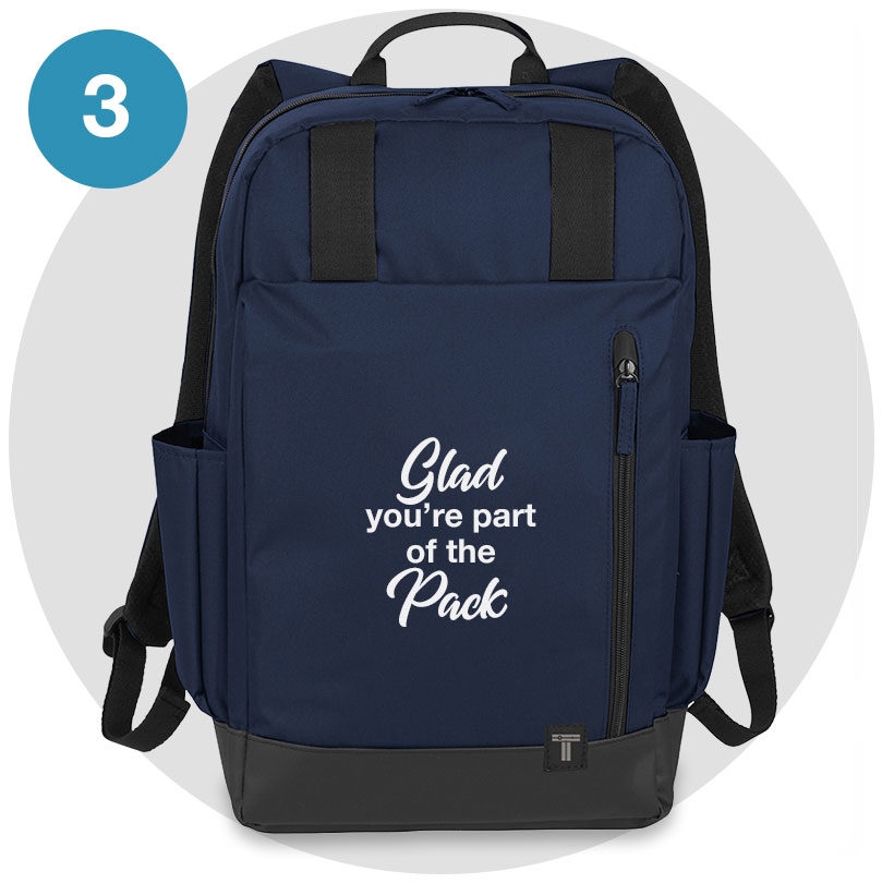 Backpack with Employee Appreciation Slogan