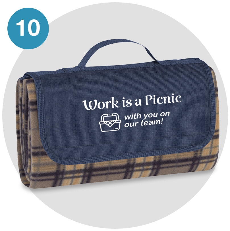 Travel Blanket with Employee Appreciation Slogan