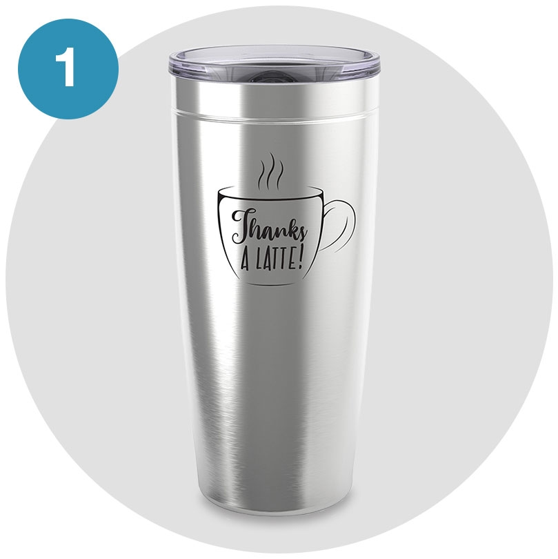 Tumbler with Employee Appreciation Slogan