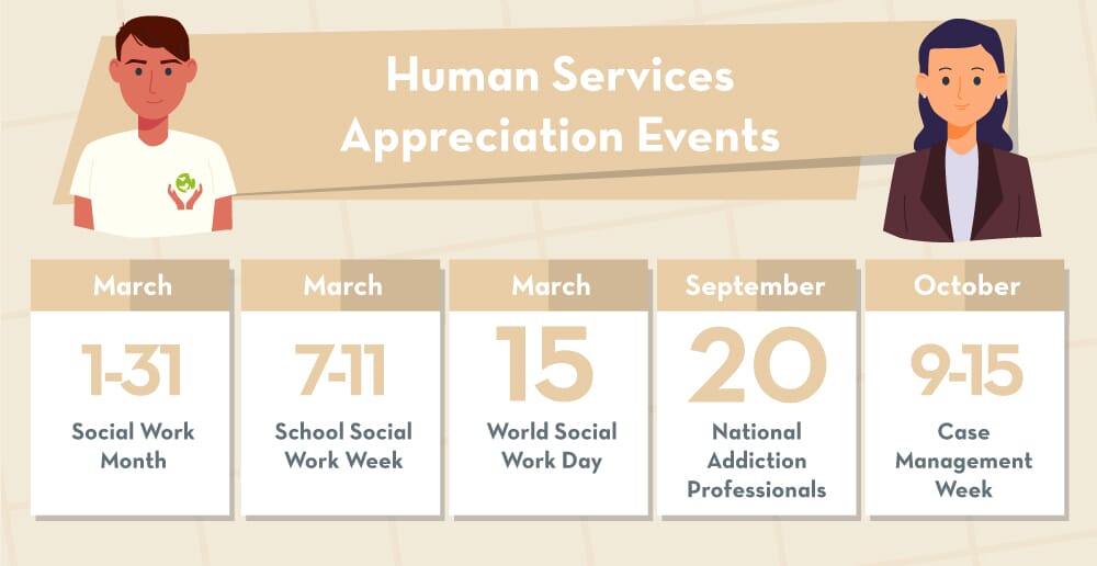 Human services appreciation days calendar