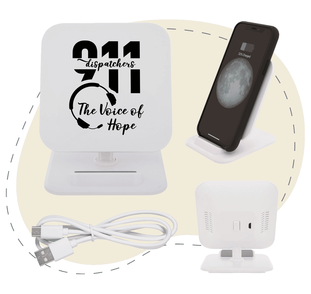 7. Wireless Charging Pad Phone Stand