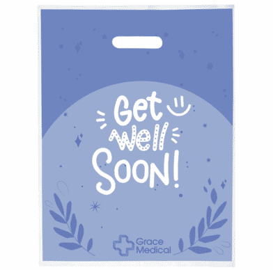 12 x 16 Full Color Plastic Bags with Die-Cut Handles