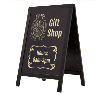 Economy Wood Chalkboard A-Frame