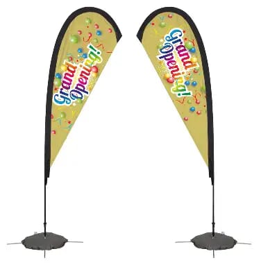 8ft Tear Drop Sail Sign-Double Sided