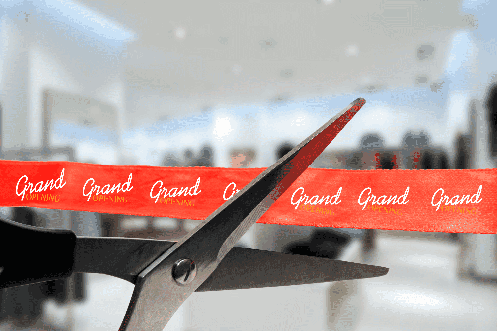 YARRD Grand Opening Ceremony Kit – 25 Giant Red Scissors with Red and Gold  Satin Ribbons Grand Opening Ribbon Cutting Ceremony Kit for Special Events