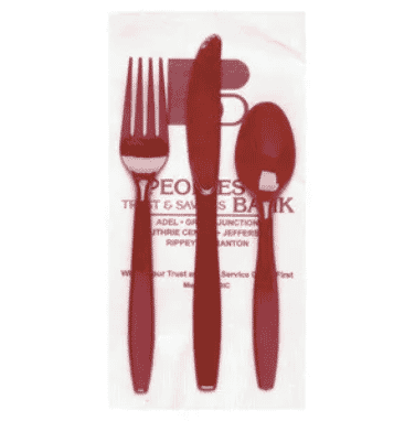 White 3-Ply Dinner Napkin and Utensils