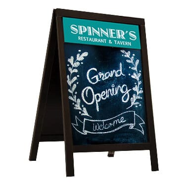 Wooden A-Frame Chalkboard Display