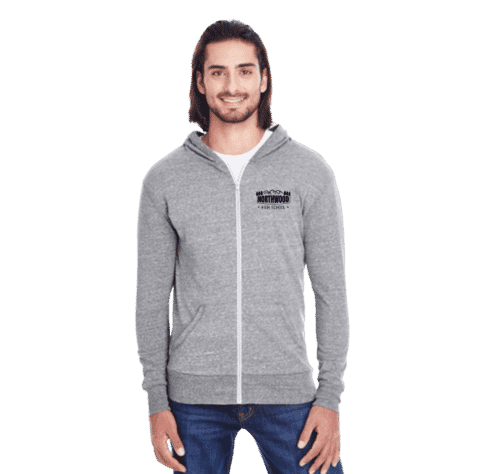 Threadfast Full Zip Heathered Hoodie