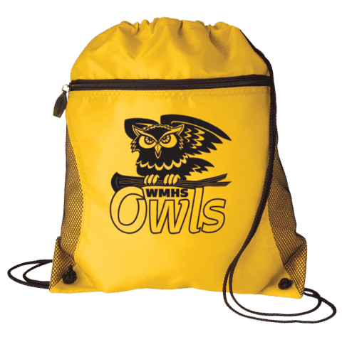 Custom Zip-Front Drawstring Backpacks with Pocket