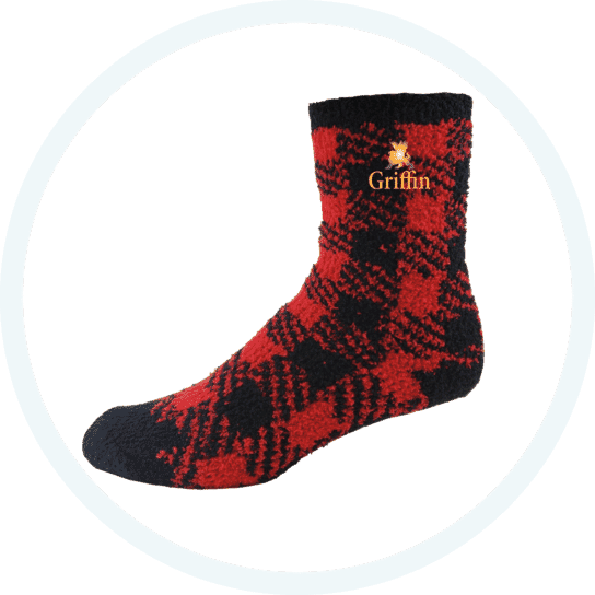 31. Fashion Fuzzy Feet Crew Socks