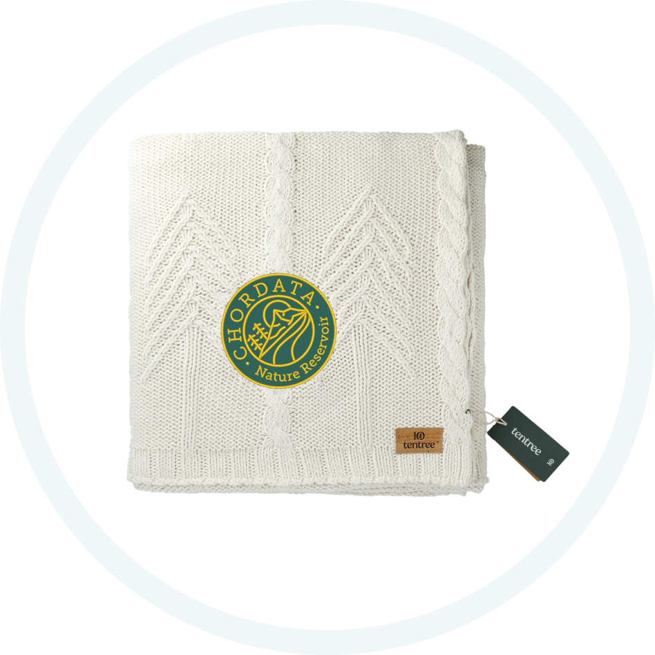 46. tentree Organic Cotton Cable Blanket