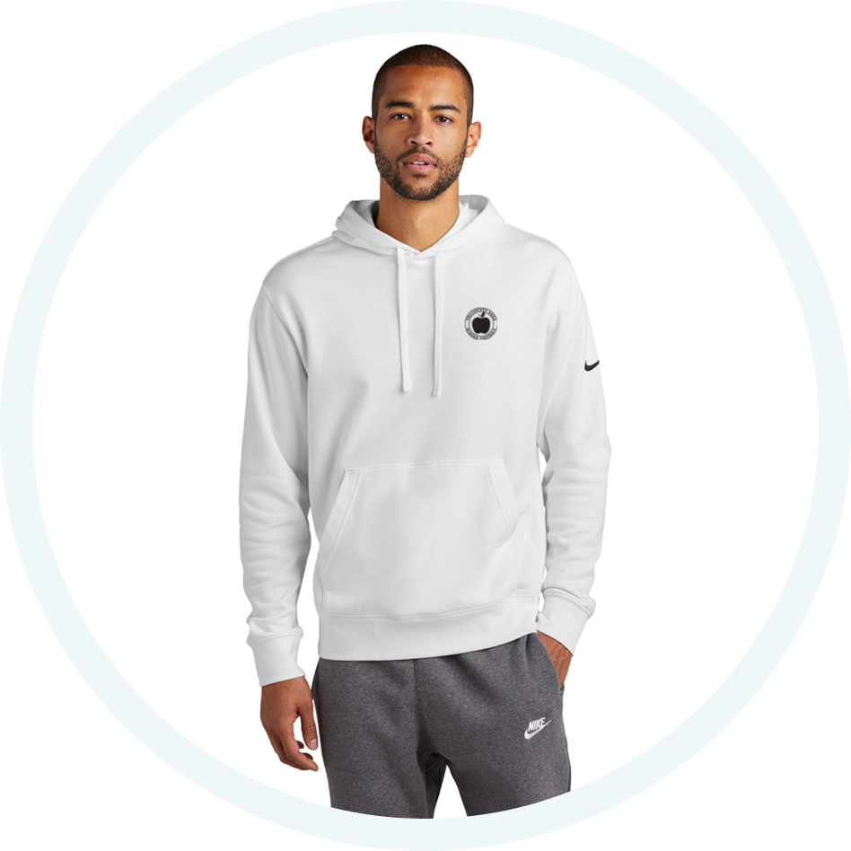 48. Nike Club Fleece Sleeve Swoosh Pullover Hoodie